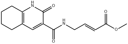 2-Butenoic acid, 4-[[(1,2,5,6,7,8-hexahydro-2-oxo-3-quinolinyl)carbonyl]amino]-, methyl ester, (2E)-