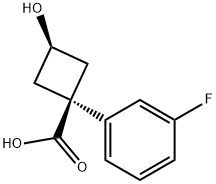 Cyclobutanecarboxylic acid, 1-(3-fluorophenyl)-3-hydroxy-, cis-