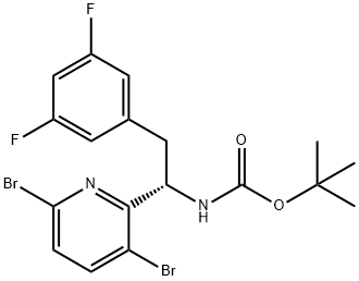 (S)-(1-(1-(3,6-二溴吡啶-2--2-基)-2-(3,5-二氟苯基)乙基)氨基甲酸酯叔丁基