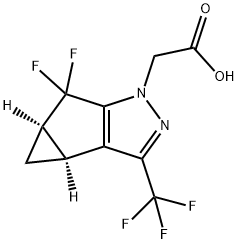 2-((3bS,4aR)-5,5-difluoro-3-(trifluoromethyl)-3b,4,4a,5-tetrahydro-1H-cyclopropa[3,4]cyclopenta[1,2-c]pyrazol-1-yl)acetic acid