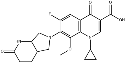 3-Quinolinecarboxylic acid, 1-cyclopropyl-6-fluoro-1,4-dihydro-8-methoxy-7-(octahydro-2-oxo-6H-pyrrolo[3,4-b]pyridin-6-yl)-4-oxo-