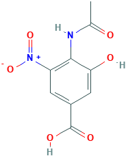 4-Acetamido-3-hydroxy-5-nitrobenzoic acid