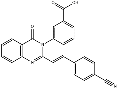 (E)-3-(2-(4-Cyanostyryl)-4-oxoquinazolin-3(4H)-yl)benzoic acid