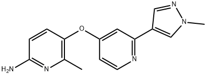 6-methyl-5-((2-(1-methyl-1H-pyrazol-4-yl)pyridin-4-yl)oxy)pyridin-2-amine