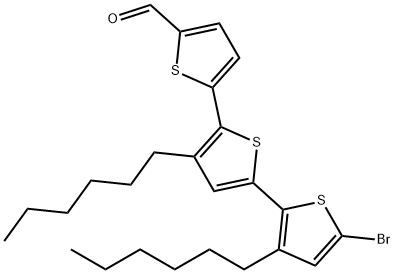 5''-溴-3',3''-二己基-[2,2':5',2''-三噻吩]-5-甲醛