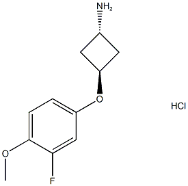 CyclobutanaMine, 3-(3-fluoro-4-Methoxyphenoxy)-, hydrochloride (1:1), trans-