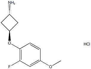 CyclobutanaMine, 3-(2-fluoro-4-Methoxyphenoxy)-, hydrochloride (1:1),trans-