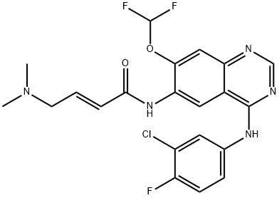 2-Butenamide, N-[4-[(3-chloro-4-fluorophenyl)amino]-7-(difluoromethoxy)-6-quinazolinyl]-4-(dimethylamino)-, (2E)-