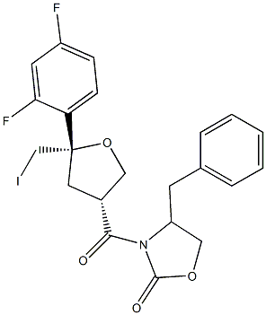 [3S-[3a(S*),5a]]-3-[[5-(2,4-difluorophenyl)tetrahydro-5-(iodomethyl)-3-furanyl]carbonyl]-4-(phenylmethyl)-2-Oxazolidinone