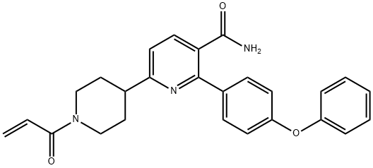 6-[1-(1-氧代-2-丙烯-1-基)-4-哌啶基]-2-(4-苯氧基苯基)-3-吡啶甲酰胺