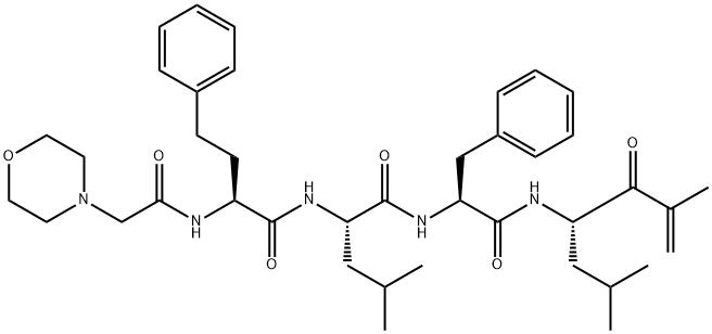 (S)-N-((S)-1-(((S)-2,6-Dimethyl-3-oxohept-1-en-4-yl)amino)-1-oxo-3-phenylpropan-2-yl)-4-methyl-2-((S)-2-(2-morpholinoacetamido)-4-phenylbutanamido)pentanamide