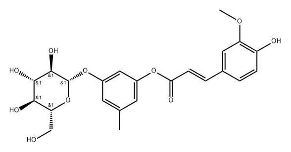 β-D-Glucopyranoside,3-[[(2E)-3-(4-hydroxy-3-methoxyphenyl)-1-oxo-2-propen-1-yl]oxy]-5-methylphenyl