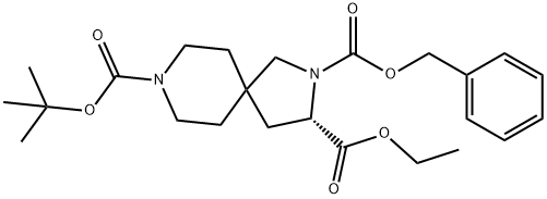 2,8-Diazaspiro[4.5]decane-2,3,8-tricarboxylic acid, 8-(1,1-dimethylethyl) 3-ethyl 2-(phenylmethyl) ester, (3S)-