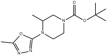 tert-Butyl 3-methyl-4-(5-methyl-1,3,4-oxadiazol-2-yl)piperazine-1-carboxylate