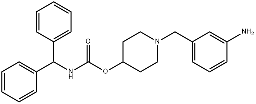 Carbamic acid, (diphenylmethyl)-, 1-[(3-aminophenyl)methyl]-4-piperidinyl ester