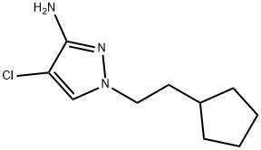 1H-Pyrazol-3-amine, 4-chloro-1-(2-cyclopentylethyl)-