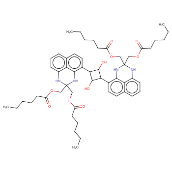 (2,4-Dihydroxy-1,3-cyclobutanediyl)bis[2,3-dihydro-1H-perimidine-4,2,2-triylbis(methylene)] tetrahexanoate