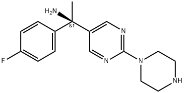 5-Pyrimidinemethanamine, α-(4-fluorophenyl)-α-methyl-2-(1-piperazinyl)-, (αR)-