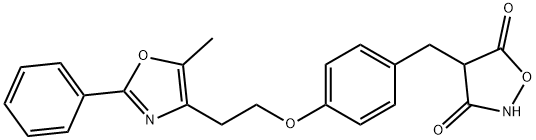 3,5-Isoxazolidinedione, 4-[[4-[2-(5-methyl-2-phenyl-4-oxazolyl)ethoxy]phenyl]methyl]-