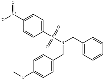 N-benzyl-N-[(4-methoxyphenyl)methyl]-4-nitrobenzene-1-sulfonamide