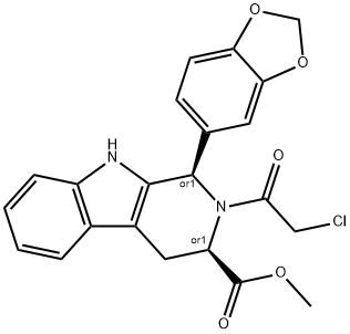 CIS-1-(1,3-BENZODIOXOL-5-YL)-2-(CHLOROACETYL)-2,3,4,9-TETRAHYDRO-, 1H-PYRIDO[3,4-B]INDOLE-3-CARBOXYLIC ACID METHYL ESTER