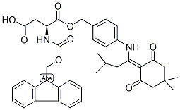 (3S)-4-[(4-{[1-(4,4-dimethyl-2,6-dioxocyclohexylidene)-3-methylbutyl]amino}phenyl)methoxy]-3-({[(9H-fluoren-9-yl)methoxy]carbonyl}amino)-4-oxobutanoic acid