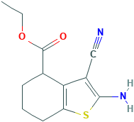 ethyl (R,S)-2-amino-3-cyano-4,5,6,7-tetrahydrobenzothiophene-4-carboxylate