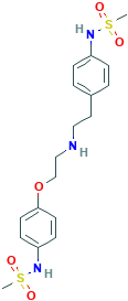 Dofetilide Related Compound A (25 mg) (N-[4-(2-(2-[4-(methanesulfonamido)phenoxy]ethyl)amino)phenyl]methanesulfonamide)