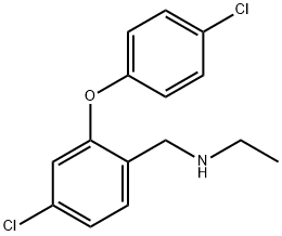 {[4-chloro-2-(4-chlorophenoxy)phenyl]methyl}(ethyl)amine