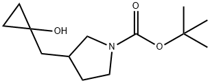 1-Pyrrolidinecarboxylic acid, 3-[(1-hydroxycyclopropyl)methyl]-, 1,1-dimethyleth…