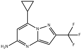 Pyrazolo[1,5-a]pyrimidin-5-amine, 7-cyclopropyl-2-(trifluoromethyl)-