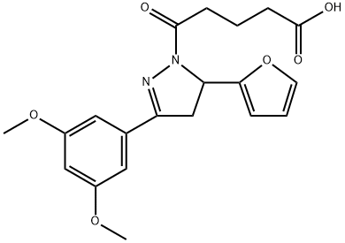 1H-Pyrazole-1-pentanoic acid, 3-(3,5-dimethoxyphenyl)-5-(2-furanyl)-4,5-dihydro-δ-oxo-