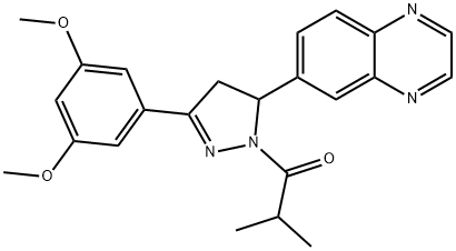 1-Propanone, 1-[3-(3,5-dimethoxyphenyl)-4,5-dihydro-5-(6-quinoxalinyl)-1H-pyrazol-1-yl]-2-methyl-