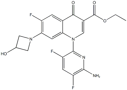 3-quinolinecarboxylic acid, 1-(6-amino-3,5-difluoro-2-pyridinyl)-6-fluoro-1,4-dihydro-7-[3-(2-methyl-1-azetidinyl]-4-oxo-, ethyl