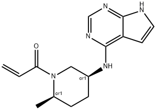 2-Propen-1-one, 1-[(2R,5S)-2-methyl-5-(7H-pyrrolo[2,3-d]pyrimidin-4-ylamino)-1-piperidinyl]-,rel-