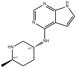 7H-Pyrrolo[2,3-d]pyrimidin-4-amine, N-[(3R,6R)-6-methyl-3-piperidinyl]-, rel-