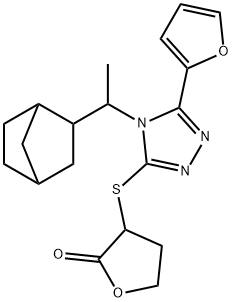 3-{[4-(1-{bicyclo[2.2.1]heptan-2-yl}ethyl)-5-(furan-2 -yl)-4H-1,2,4-triazol-3-yl]sulfanyl}oxolan-2-one