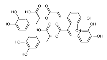 Benzenepropanoic acid, α-[[(2E)-3-[2-[(1E)-1-[[(1R)-1-carboxy-2-(3,4-dihydroxyphenyl)ethoxy]carbonyl]-2-(3,4-dihydroxyphenyl)ethenyl]-3,4-dihydroxyphenyl]-1-oxo-2-propen-1-yl]oxy]-3,4-dihydroxy-, (αR)-