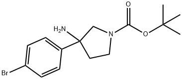 1-Pyrrolidinecarboxylic acid, 3-amino-3-(4-bromophenyl)-, 1,1-dimethylethyl este…