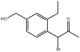 1-Bromo-1-(2-ethyl-4-(hydroxymethyl)phenyl)propan-2-one