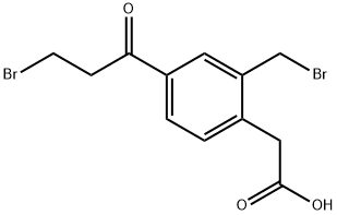 2-(Bromomethyl)-4-(3-bromopropanoyl)phenylacetic acid