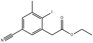 Ethyl 5-cyano-2-iodo-3-methylphenylacetate