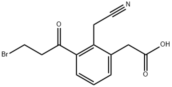 2-(3-Bromopropanoyl)-6-(carboxymethyl)phenylacetonitrile