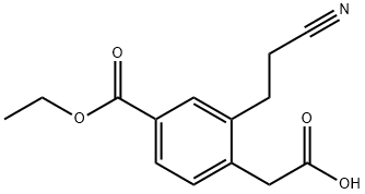 Ethyl 4-(carboxymethyl)-3-(2-cyanoethyl)benzoate