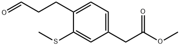 Methyl 3-(methylthio)-4-(3-oxopropyl)phenylacetate