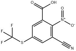 3-Cyano-2-nitro-5-(trifluoromethylthio)benzoic acid