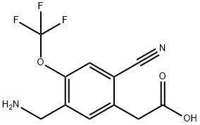 5-Aminomethyl-2-cyano-4-(trifluoromethoxy)phenylacetic acid