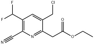 Ethyl 5-(chloromethyl)-2-cyano-3-(difluoromethyl)pyridine-6-acetate