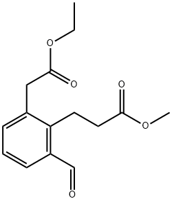 Ethyl 3-formyl-2-(3-methoxy-3-oxopropyl)phenylacetate