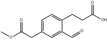 Methyl 4-(2-carboxyethyl)-3-formylphenylacetate